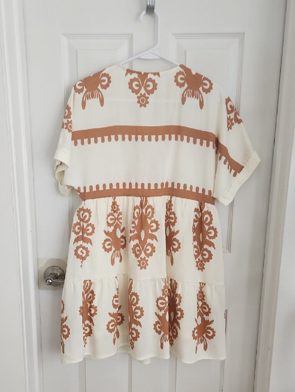 Embroidered V-Neck Dress - Picture 4 of 7